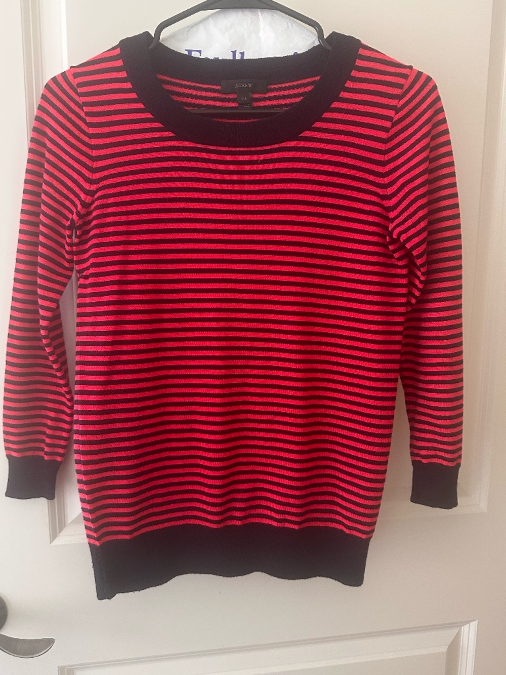JCREW merino wool striped sweater.